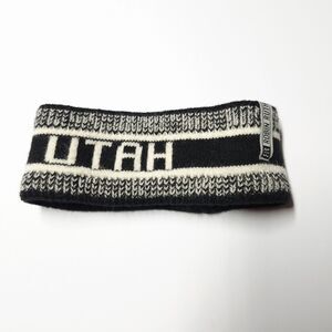 Robin Ruth Utah Knit Headband Ear Warmer Black White Winter Ski Souvenir Travel